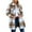 Khaki, variant on Yigetop Plaid Jacket for Woman Women's Overcoat Classic Button Down Plaid Printed Winter Fleece Lined Lapel Snow Coat Shirts Outwear with Pockets Jackets for Women Green L