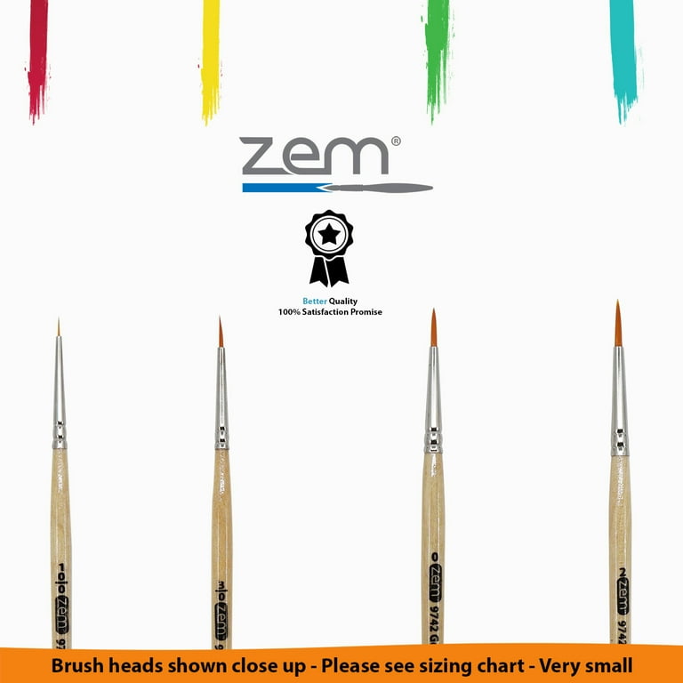 ZEM Brush Mfg AS-4 Student Golden Synthetics Detail Artist