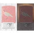 thumbnail image 2 of Beltsville Small White Turkey Hen Pink Check Ceramic Night Light, 2 of 2