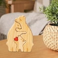 thumbnail image 4 of Walbest Personalized Wooden Bear Puzzle with 2-7 Family Name Wood Bear Puzzle Desktop Figurine Custom Family Name Sculpture for New Parents, 4 of 7