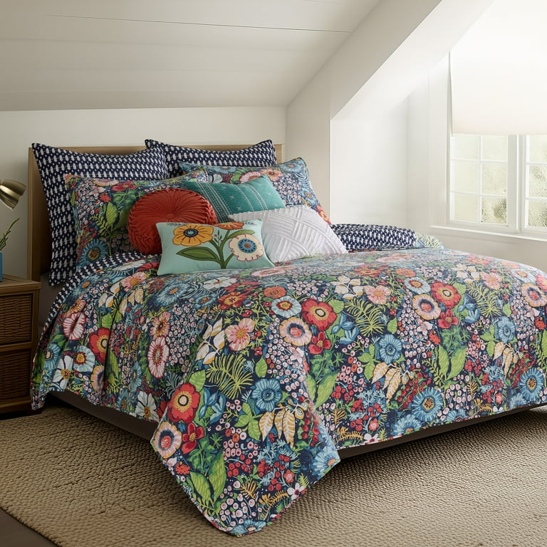 Levtex Home - Night Garden Quilt Set - King Quilt and Two King