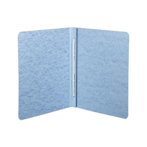 Pressboard Report Cover Prong Clip, Letter, 3" Capacity, Light Blue