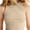 Khaki, variant on Oplxuo Women Crop Top Ribbed Knit Cropped Tank Tops Sleeveless Round Neck Racerback Casual Cute Dance Top