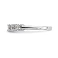 thumbnail image 3 of Solid 14K White Gold Seven Stone Diamond Wedding Ring Band with CZ Cubic Zirconia Size 8.5, 3 of 8