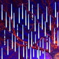 thumbnail image 3 of Guirnalda de luces LED impermeables para exteriores, 8 tubos de lluvia de meteoros, para árbol, Navidad, boda, fiesta, decoración de Navidad, 3 of 4