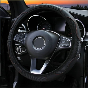 (Black)Car Steering Wheel Cover Leather Covers For Jeep Renegade Grand Cherokee Compass Wrangler