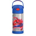 thumbnail image 1 of Thermos Kids Bouteille d'eau isolée sous vide avec paille rabattable, 355 ml, Spiderman, 1 of 10
