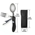 thumbnail image 6 of Orblue 4-in-1 Camping Utensils, 2-Pack - Portable Stainless Steel Spoon, Fork, Knife & Bottle Opener Combo Set - Travel, Backpacking Cutlery Multitool, Blue, 6 of 8