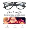 thumbnail image 4 of Clear Lens Non-Prescription Retro Nerd Glasses for Men Women Costume Cosplay Pretend Fake Eyewear, 4 of 6