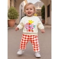 thumbnail image 3 of BemeyourBBs Baby Girl My First Birthday Outfit One Years Old 1st Birthday Fall Winter Clothes Long Sleeve 1st Birthday Letter Embroidery Crewneck Sweatshirt Tops Plaid Pants Set, 3 of 9