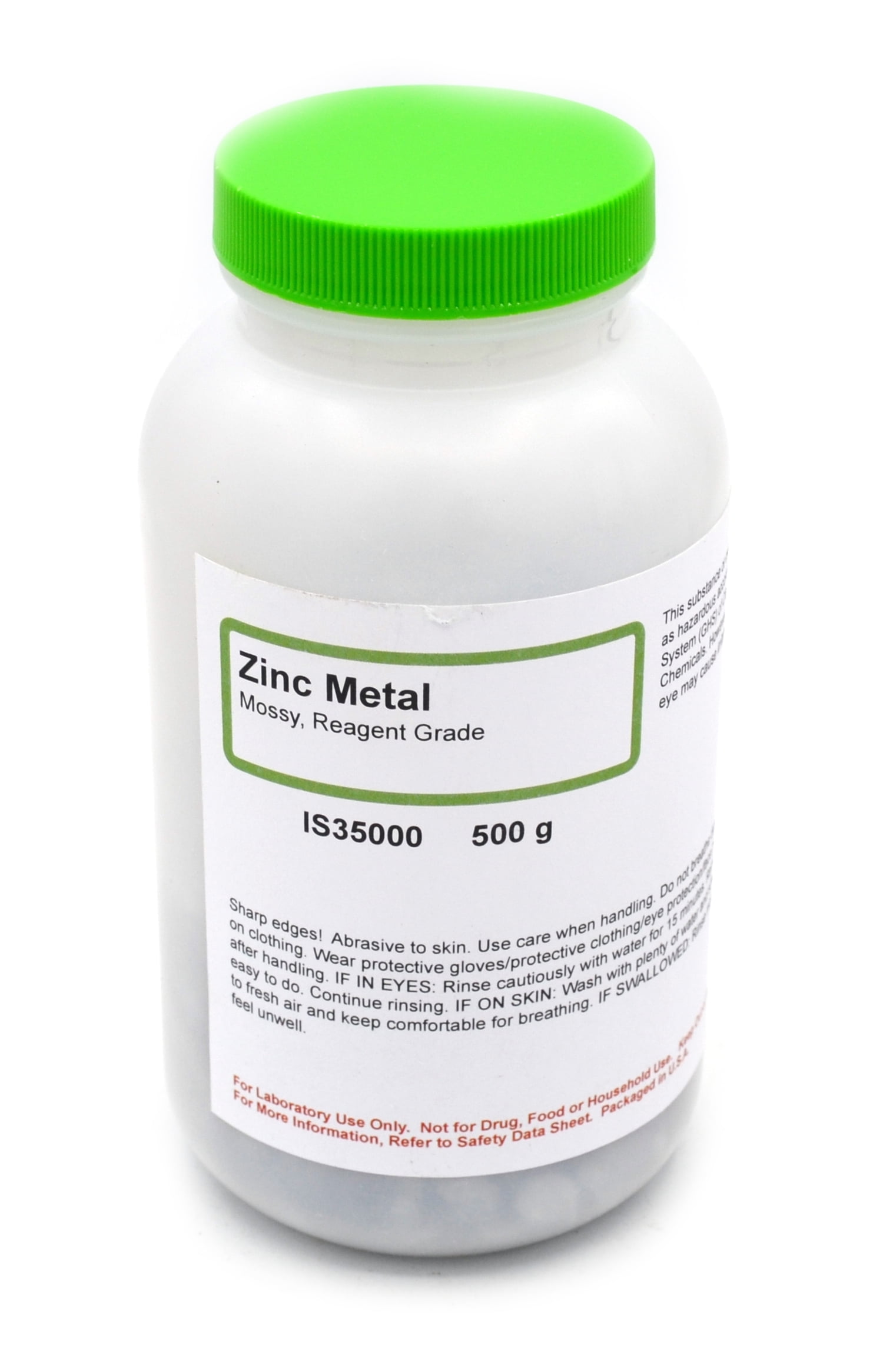 Mossy Zinc Metal, 500g ReagentGrade The Curated Chemical