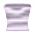 thumbnail image 6 of THDHVS Strapless Bras for Women,Push Up Bra,Double Layer Striped Bandeau Bra Fashion Top Wear Alone or Under Purple, 6 of 10