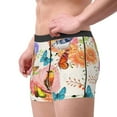 thumbnail image 4 of Bingfone Flowers And Birds Watercolor Men'S Underwear - Casual Stretch Boxer Briefs-Small, 4 of 9