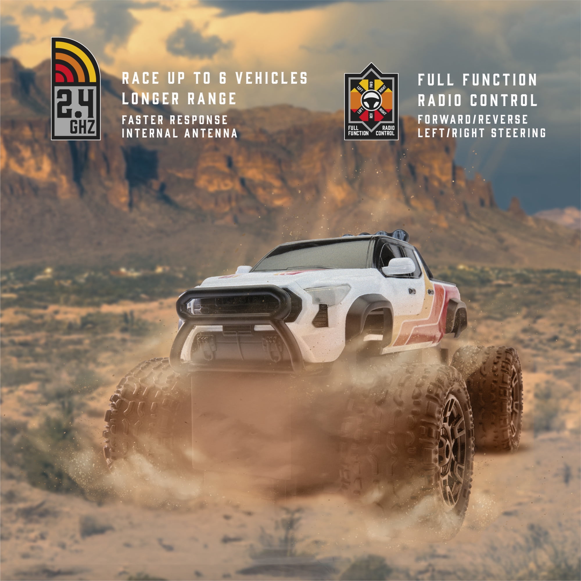Toyota Tacoma TRD Pro 1:16 Scale Remote Control Truck, 2.4GHz RC, USB-C Rechargeable