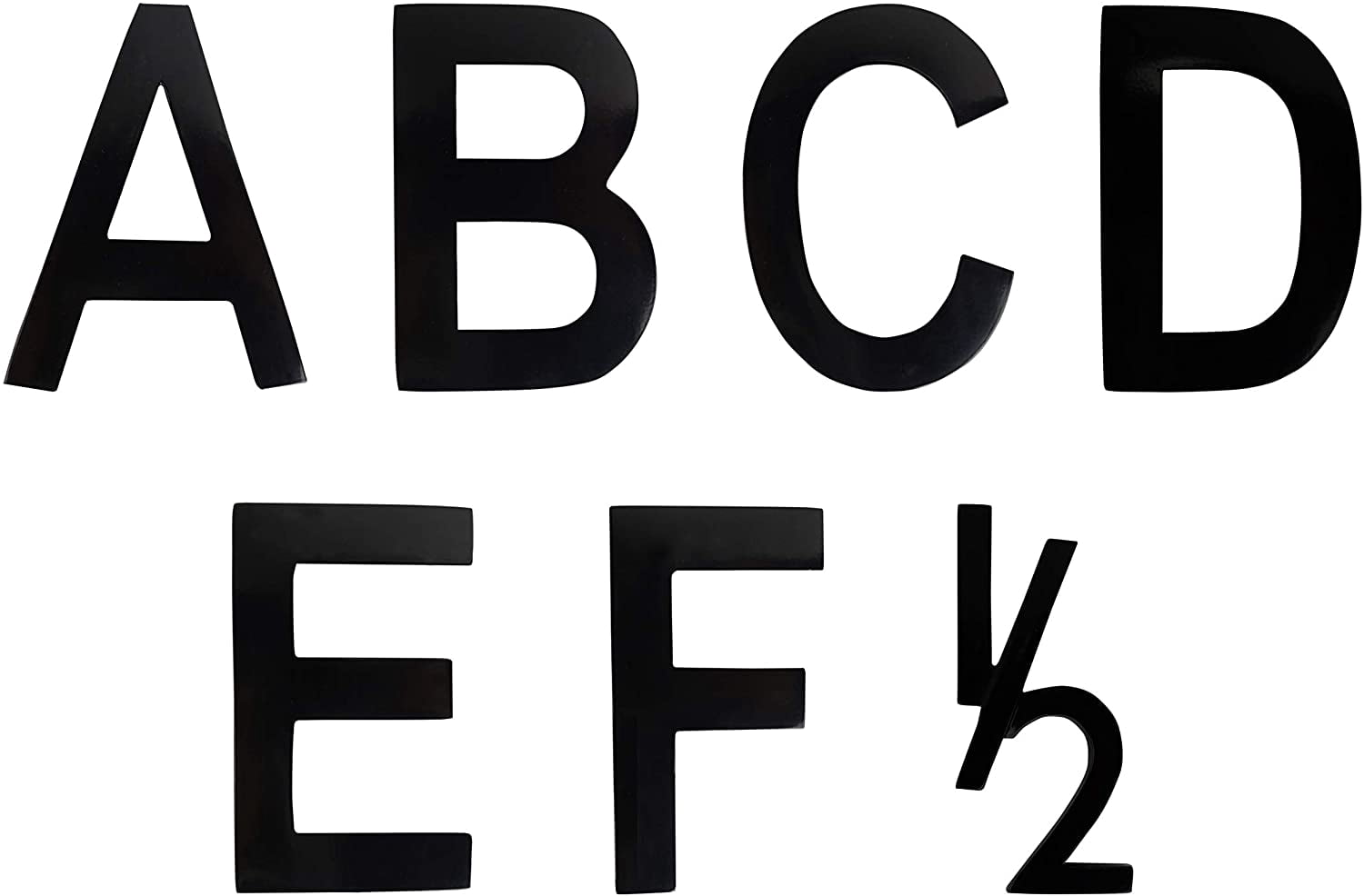Architectural Mailboxes 3582B-B 4 in. Brass Floating House Letter B, Black