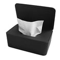 thumbnail image 1 of Wet Wipes Storage Box Wipes Dispenser Holder Tissue Storage Box Case With Lid Dustproof For Home Office(Black), 1 of 9