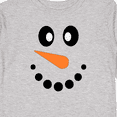thumbnail image 4 of Inktastic Cute Smiling Snowman Face with Carrot Nose Boys or Girls Long Sleeve Toddler T-Shirt, 4 of 5