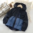 thumbnail image 2 of Generic Boys' Spliced Hardshell Zipper Breathable Outdoor Childre Long Sleeves Coat for 3 To 9 Years Puffer Jacket for Holiday Winter Party Christmas（3-4 Years Blue）, 2 of 5