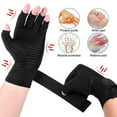 thumbnail image 4 of 1 Paire de Gants d'Arthrite Gants de Compression Sans Doigts avec Sangle Poignet Soutien Douleur Gants d'Arthrite, 4 of 7