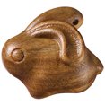 thumbnail image 4 of Wood Rabbit Charm Rabbit Hanging Ornament DIY Key Charm Zodiac Wood Rabbit Craft, 4 of 7