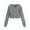 Grey, variant on Women's Trendy Cropped Hoodie with Drawstring Long Sleeve Pullover Top Lightweight Comfortable Street Style Fashion Top M Size Pink