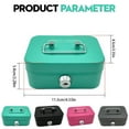 thumbnail image 4 of Cash Box with Key Lock, Furenl Lockable Box Chest Metal Small Modern Stand Bank Lock Box with Key to Hold Prizes Good Gift Choice for Adults, Storage Box, 4 of 10