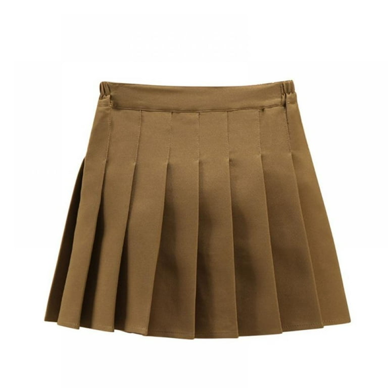 Uccdo 2-12Y Girls Pleated Mini Skirts with Lining Shorts School