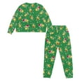 thumbnail image 5 of SCRAWLGOD Avocado Pjs for Women Snowflakes Pajamas Women Long Sleeve Sleepwear Crewneck 2 Piece Lounge Size S Comfy Graphic Pj Sets for Woman Christmas, 5 of 7