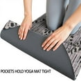 thumbnail image 3 of Black Geometric Diamond Striped Pattern Hot Yoga Mat Towel Non Slip for Hot Yoga - Quick-Drying Yoga Mat Cover with 4 Corner Pockets with Travel Bag - Hot Yoga Towel Non Slip 74"x26", 3 of 6