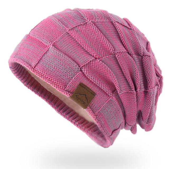 Chapeau d'Hiver en Laine Tricoté pour Femmes, Pull Chaud Mode