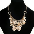 thumbnail image 3 of Opvise Women's Ocean Sea Shell Faux Pearl Starfish Layered Statement Necklace Jewelry, 3 of 5