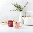 thumbnail image 5 of Thyme & Table 14.2 fl oz Hello Gorgeous and Pink Bows Stoneware Stacking Mugs, Set of 2, 5 of 8