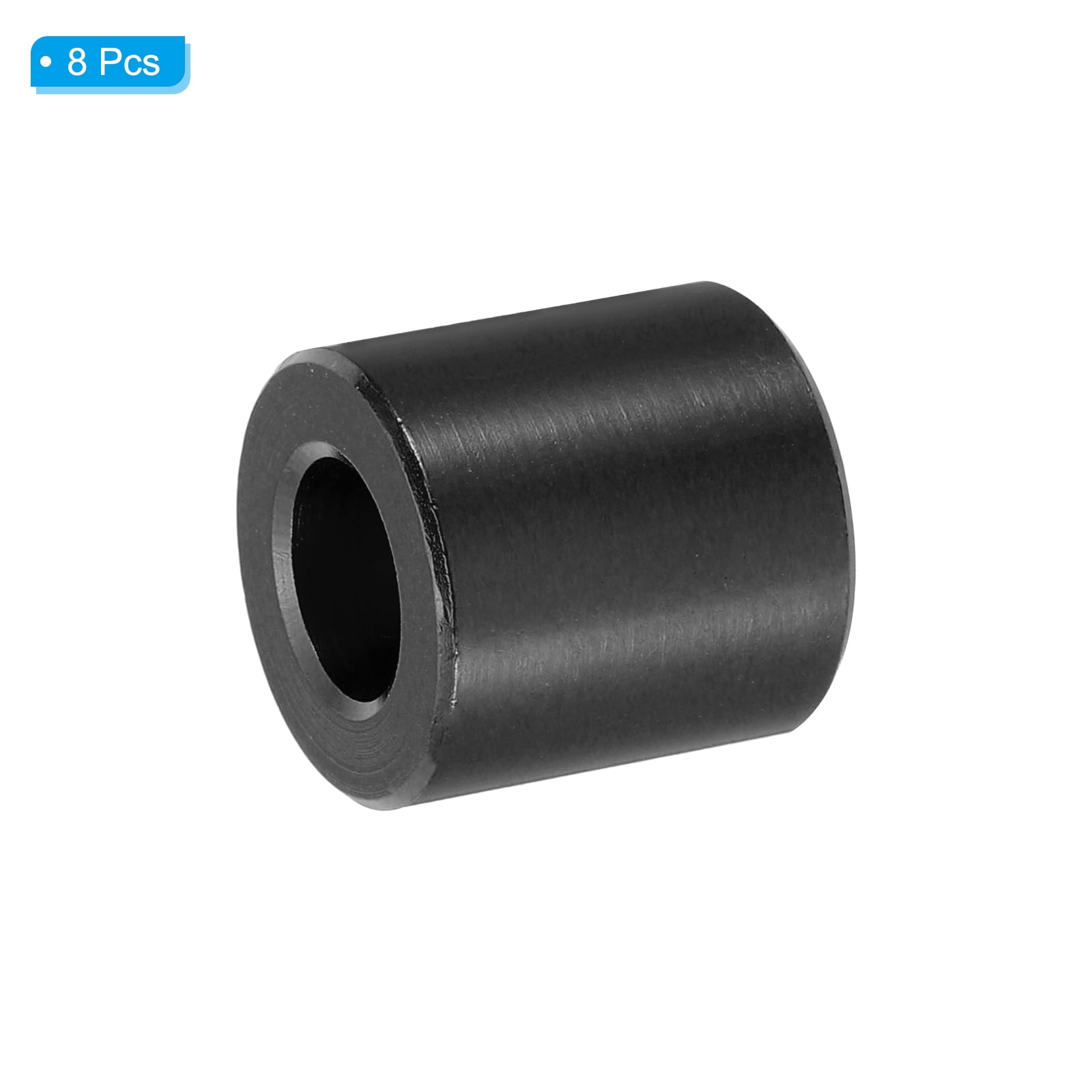M10 Aluminum Spacer, 8 Pcs Metal Spacers Aluminum 10.5mm ID x 20mm OD x 20mm L for 2/5in or M10 Screw Bolt,Black