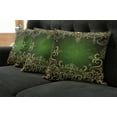 thumbnail image 2 of Ambesonne Mandala Throw Pillow Cover 4 Pack, Frame Lotus, 16", Green Black Pale Yellow, 2 of 6