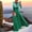 Green Vacation Dresses for Women, variant on Dyegold Sundresses for Women Casual Beach - Maxi Wedding Guest Dresses for Women Sexy Deep V Neck Half Sleeve Plus Size High Waist Floral Fashion Gown Dresses