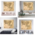 thumbnail image 5 of Middle Retro Earth Map Tapestry Vintage Wall Hanging Wall Decor Decorative Wall Tapestries Durable Wall Art Decoration 3D Print Tapestry for Dorm Living Room Bedroom, 5 of 7