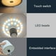 thumbnail image 5 of Lámpara LED regulable para botella de vino, luz inalámbrica recargable por USB de Metal, 2 uds., 5 of 9