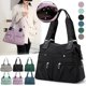 thumbnail image 1 of mfyjkho Bolso de hombro de nailon resistente al agua de gran capacidad, organizador multibolsillos con compartimento para portátil, ideal para viajes o trabajo, 1 bolsa, 1 of 4