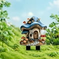 thumbnail image 6 of Dadiaei Dreamy Mushrooms House 2D Flat Garden Pile Outdoor Courtyard Pile Scene Decoration Props Acrylic Garden Decor All-Weather, 6 of 9