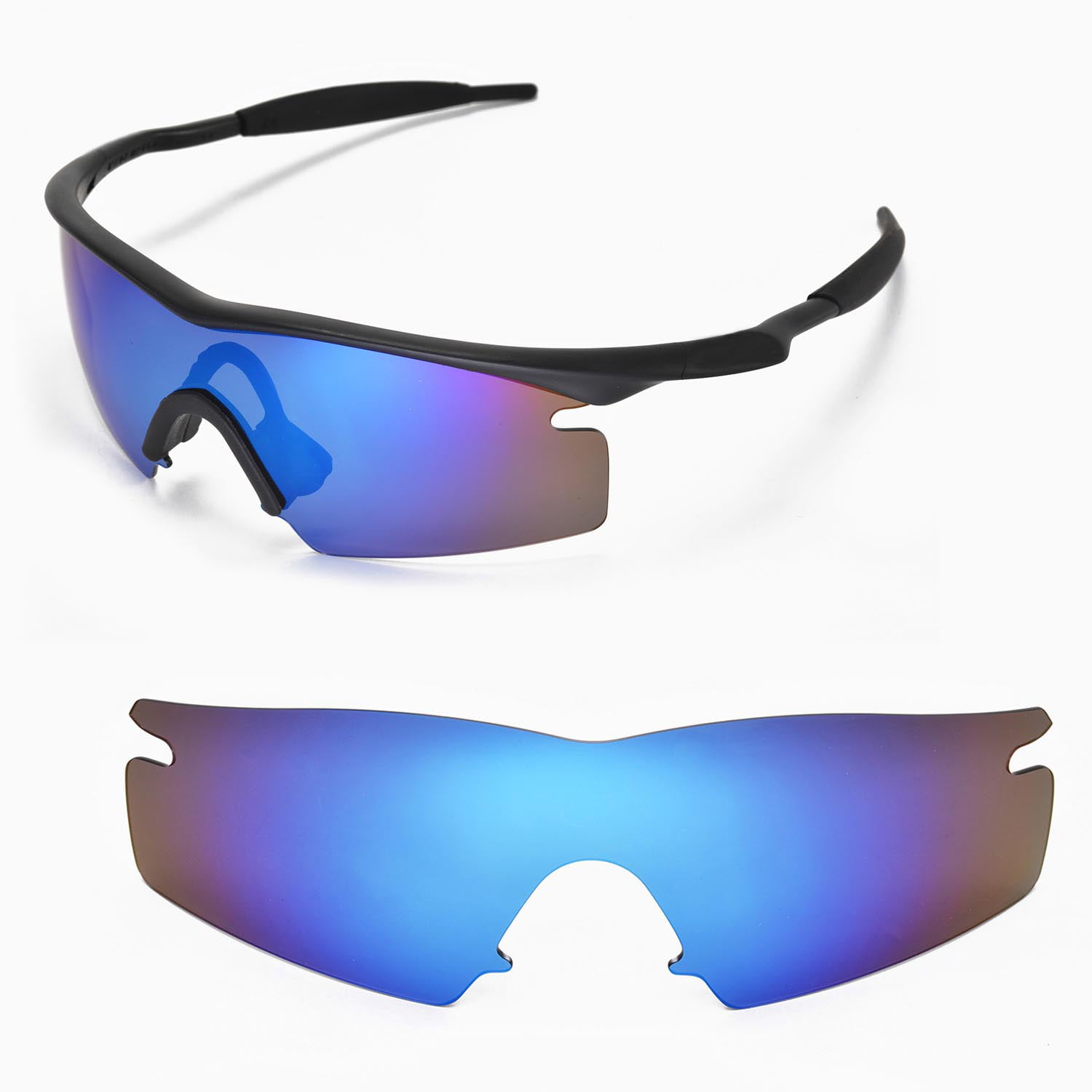Gymnast overraskelse mund Walleva Ice Blue Polarized Replacement Lenses for Oakley M Frame Strike  Sunglasses - Walmart.com