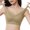 Khaki, variant on Women’s Seamless Wireless Support Bra, Back Smoothing Breathable Everyday Vest Bra with Fixed Cup Beige L