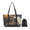 thumbnail image 7 of FORMRS Canvas Laptop Tote Bag for Women with 15.6" Computer Compartments Shoulder Handbag, Colorful Skeleton with Cloud, 7 of 7