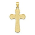 thumbnail image 3 of 10k Yellow Gold Polished & Textured Crucifix Charm Pendant, 3 of 7