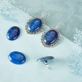 thumbnail image 6 of 5PCS Natural Lapis Lazuli Cabochon Stone Tiles Flat Back Cabochons Oval Gemstones Beads for Embellishments Earring Necklace Bracelet Jewelry Making 1.18x1.57x0.33inch/3x4x8.5cm, 6 of 6