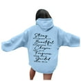 thumbnail image 3 of SIYUDAN Womens Sweatshirt Hoodies Long Sleeve Womens Pullover Sweatshirt Graphic HoodieBlue Hoodie Women Fall Basics Graphic Hoodie, 3 of 3