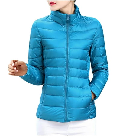 

Women s Puffer Coat Winter Warm Ultra Lightweight Long-Sleeve Water-Resistant Padded Jacket Quilted Parka