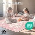 thumbnail image 4 of ODIKA 8'x10' Machine Washable Non-Slip Area Rug, Lush Colorful Foliage Display High Traffic Rug, Pink, 24040, 4 of 7