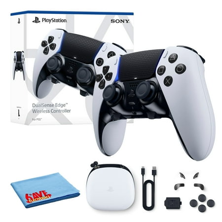 PlayStation 5, PS5 DualSense Edge Wireless Controller Bundle With 6Ave Microfiber Cleaning Cloth