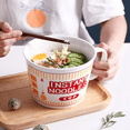 thumbnail image 4 of Taza de fideos instantáneos con diseño de estilo japonés, olla para cocinar ramen apta para microondas con tazón multiusos, tazón grande para sopa de fideos para un fácil cuidado y una cena versátil, 4 of 5