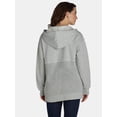 thumbnail image 3 of Time And Tru Women's Mixed Media Hoodie, Sizes XS-XXXL, 3 of 5